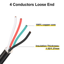 Load image into Gallery viewer, RA-AP021 25' 50 Amp RV Extension Cord - Grip Handle Plug and 6" Loose End,10AWG/3, 4Wires, 6/3+8/1