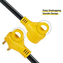 Load image into Gallery viewer, RA-AP12 30' 30Amp RV Extension Cord  Plug with Handles,10/3,25FT, With Light