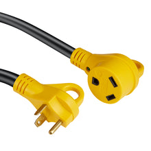 Load image into Gallery viewer, RA-AP12 30' 30Amp RV Extension Cord  Plug with Handles,10/3,25FT, With Light